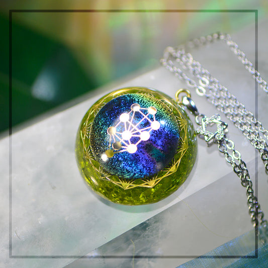 High Frequency Green Crystal Necklace